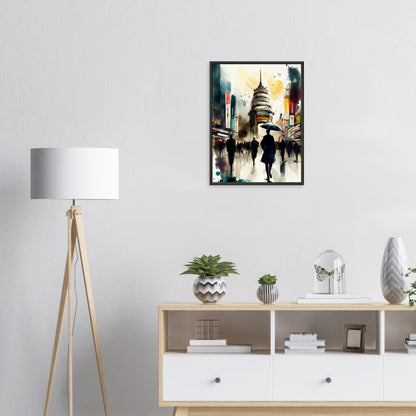 Tokyo Rush Hour, Poster mit Alurahmen - Stiersbeste