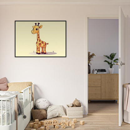 Die Giraffe, Poster mit Holzrahmen - Stiersbeste