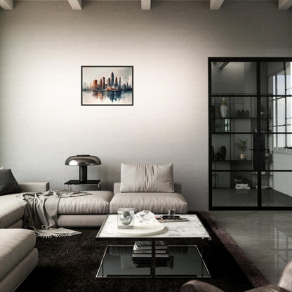 Cloudy Skyline, Poster mit Alurahmen - Stiersbeste