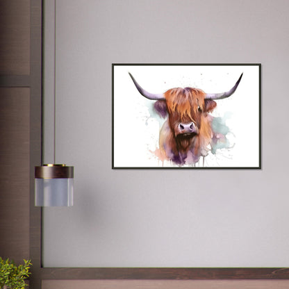 Schottische Schönheit, Poster mit Alurahmen - Stiersbeste