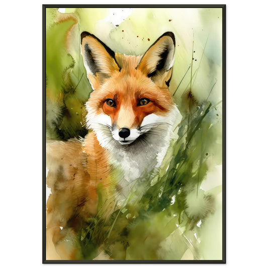 In den Augen des Fuchses, Poster mit Alurahmen - Stiersbeste