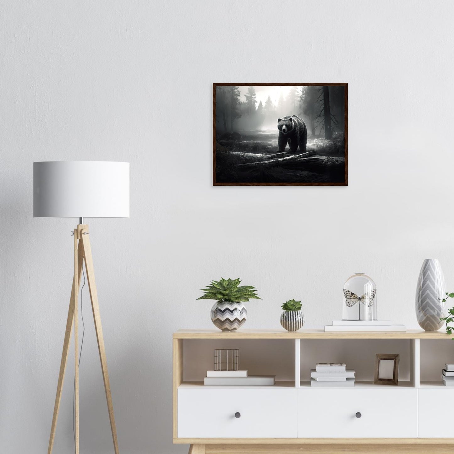 Im Reich der Bären, Poster mit Holzrahmen - Stiersbeste