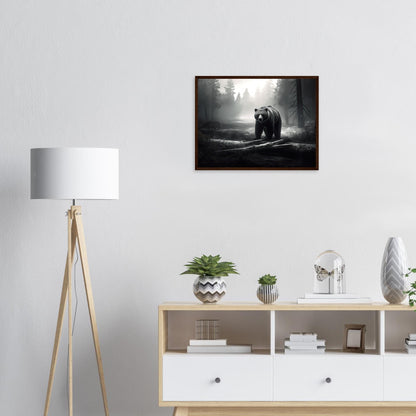 Im Reich der Bären, Poster mit Holzrahmen - Stiersbeste