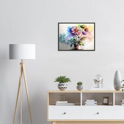 Fließende Blumenmelodie, Poster mit Alurahmen - Stiersbeste