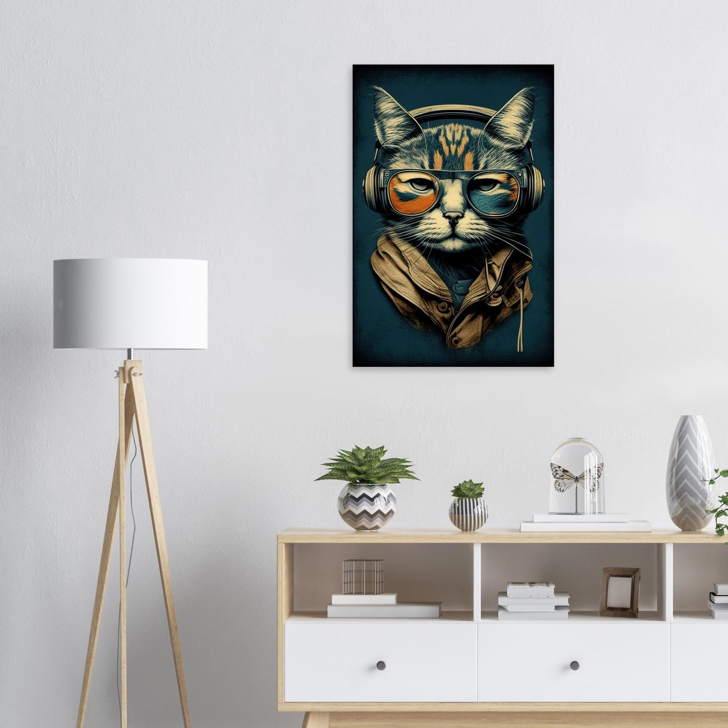 Retro Cat, Leinwanddruck - Stiersbeste