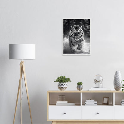 Eisige Wildnis, Poster mit Holzrahmen - Stiersbeste
