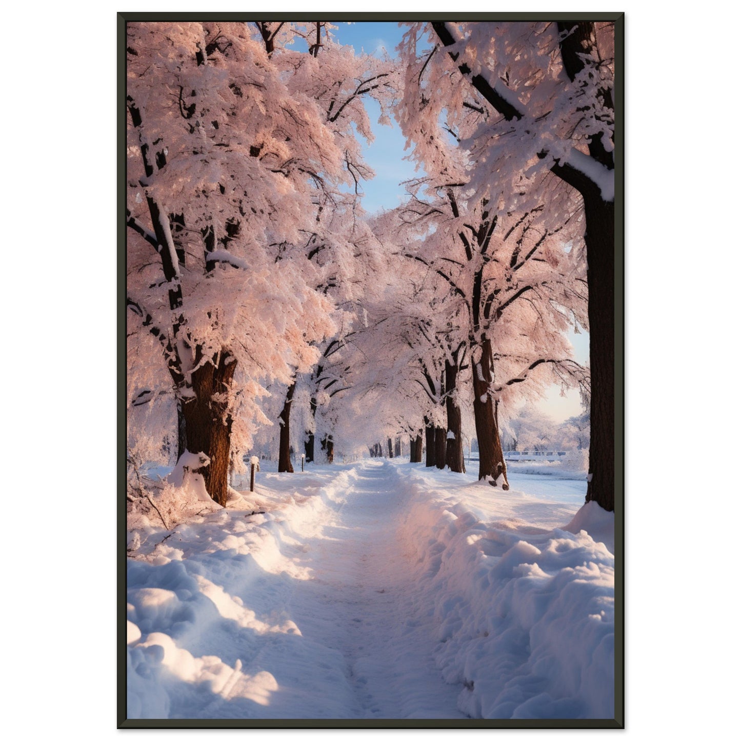 Winterlandschaft, Poster mit Alurahmen - Stiers Beste