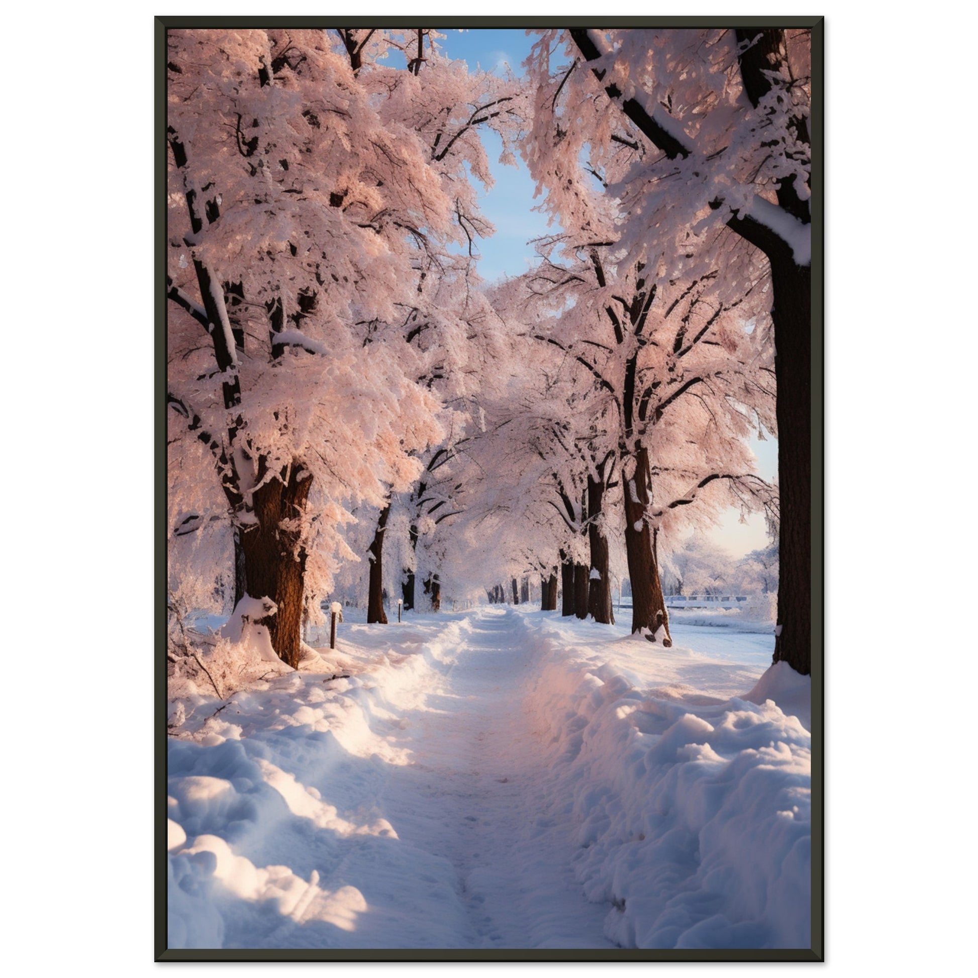Winterlandschaft, Poster mit Alurahmen - Stiers Beste
