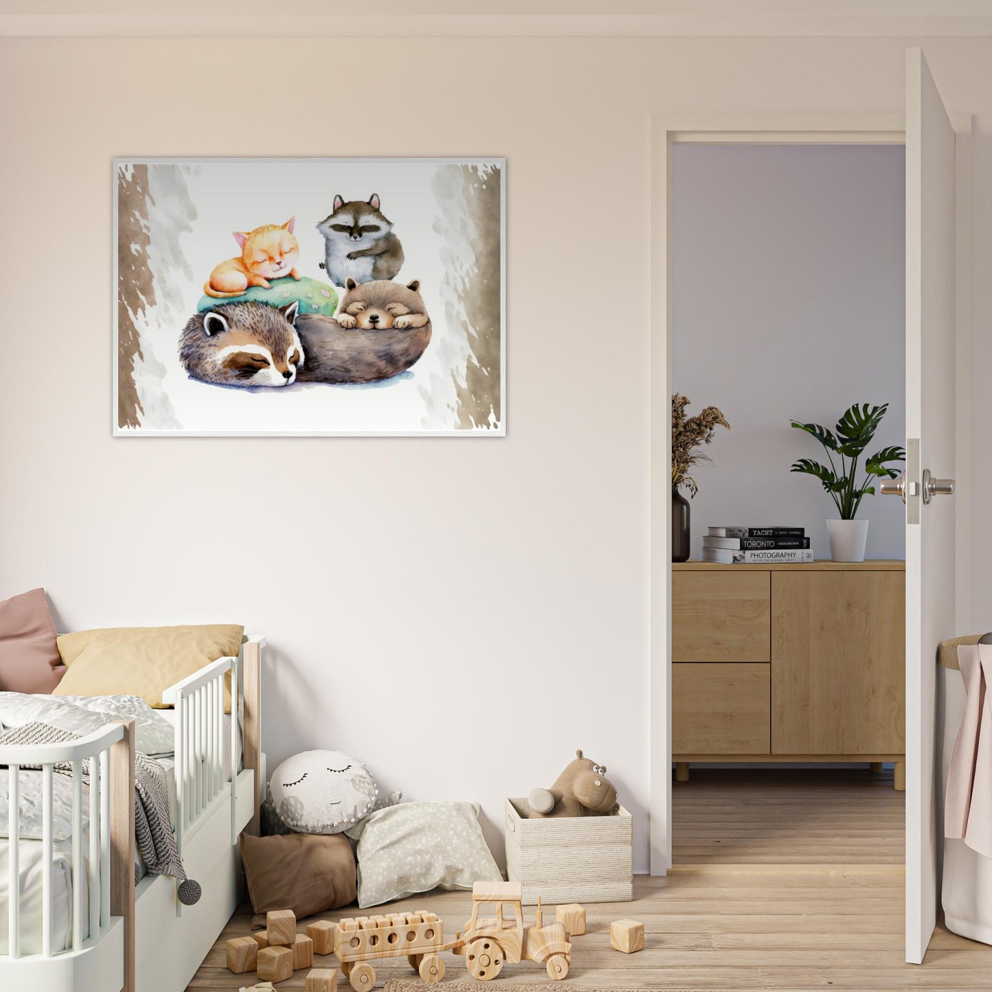 Pyjama Party, Poster mit Holzrahmen - Stiersbeste