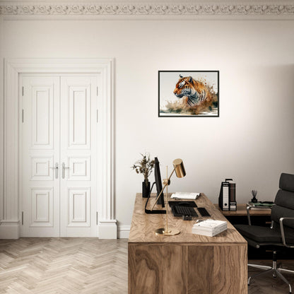 Faszination des Tigers, Poster mit Alurahmen - Stiersbeste