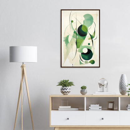 Green Bubble, Poster mit Holzrahmen - Stiers Beste