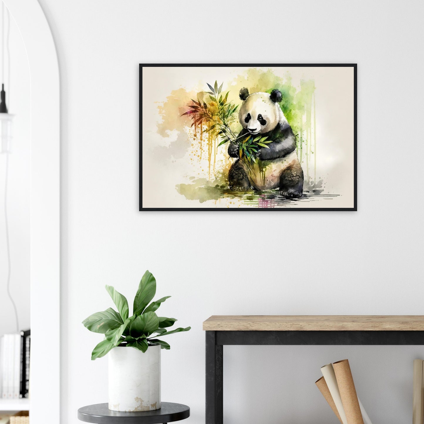 Panda Paradies, Poster mit Holzrahmen - Stiersbeste