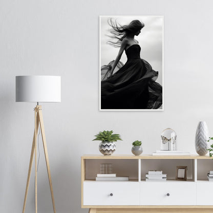 Eleganz im Wind, Poster mit Holzrahmen - Stiers Beste
