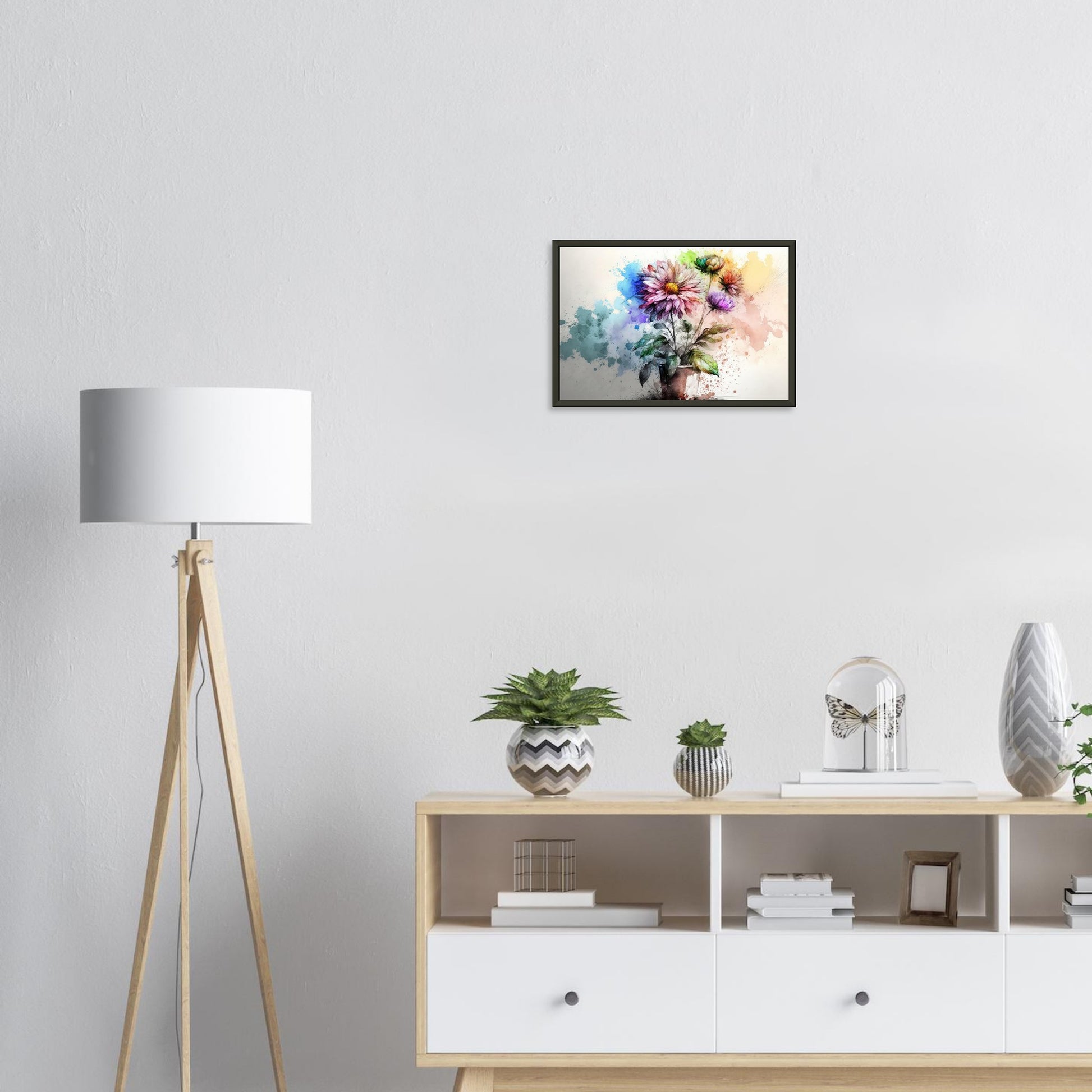 Fließende Blumenmelodie, Poster mit Alurahmen - Stiersbeste