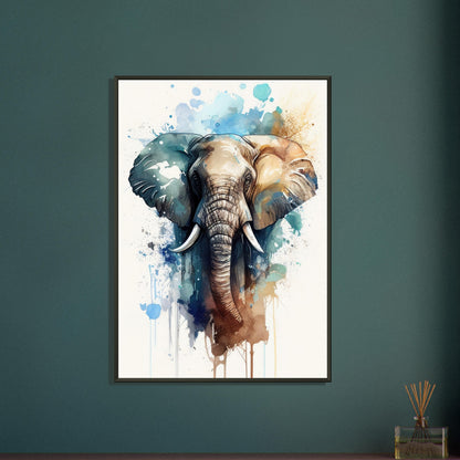 Elefant im Farbrausch, Poster mit Alurahmen - Stiersbeste
