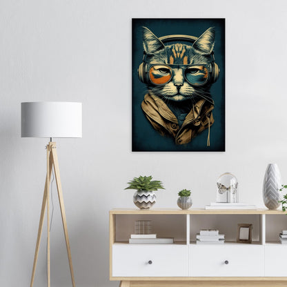Retro Cat, Leinwanddruck - Stiersbeste