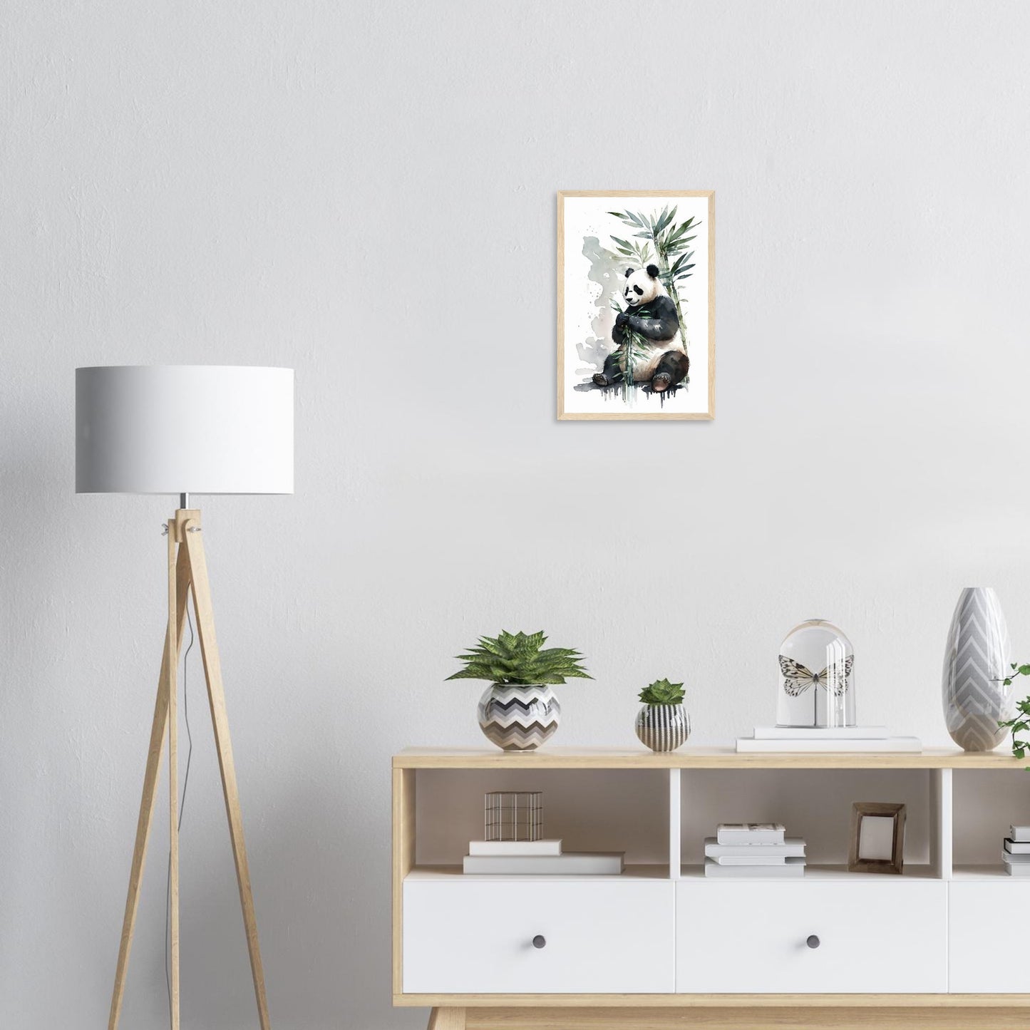 Happy Eating, Poster mit Holzrahmen - Stiersbeste