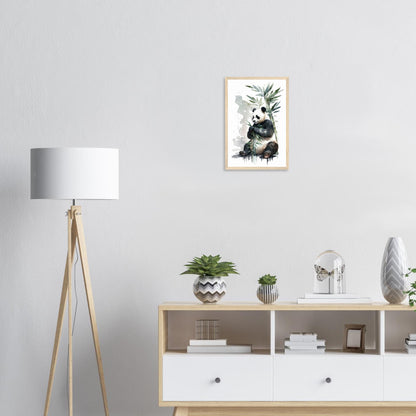 Happy Eating, Poster mit Holzrahmen - Stiersbeste