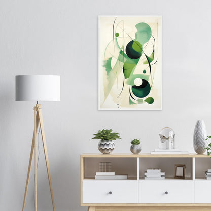 Green Bubble, Poster mit Holzrahmen - Stiers Beste