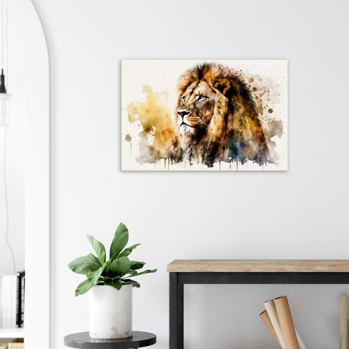Blick in die Savane, Leinwanddruck - Stiersbeste