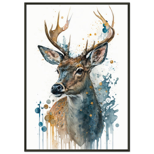 Lebendige Wildvisionen, Poster mit Alurahmen - Stiersbeste