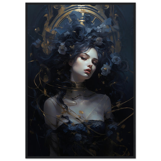 Lady Clock, Poster mit Holzrahmen - Stiers Beste