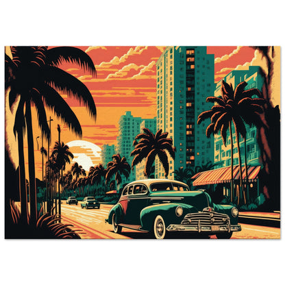 Retro Miami, Leinwanddruck - Stiersbeste