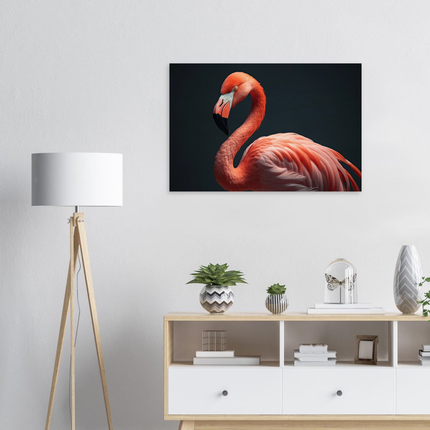 Flamingo in the Studio, Holzdruck - Stiersbeste