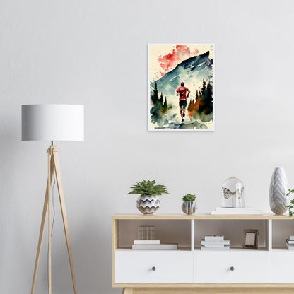 Nature Run, Poster mit Holzrahmen - Stiersbeste