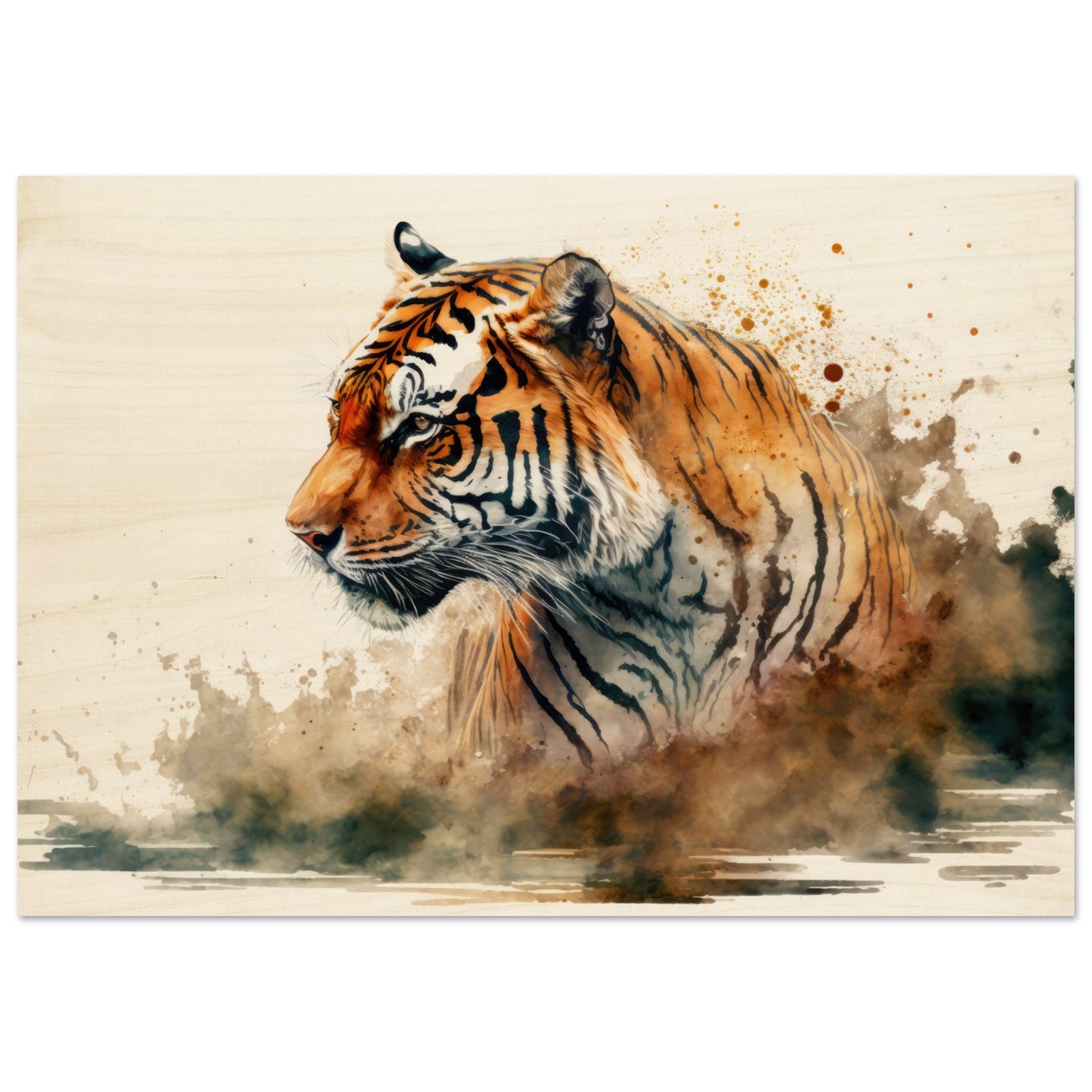 Faszination des Tigers, Holzdruck - Stiersbeste