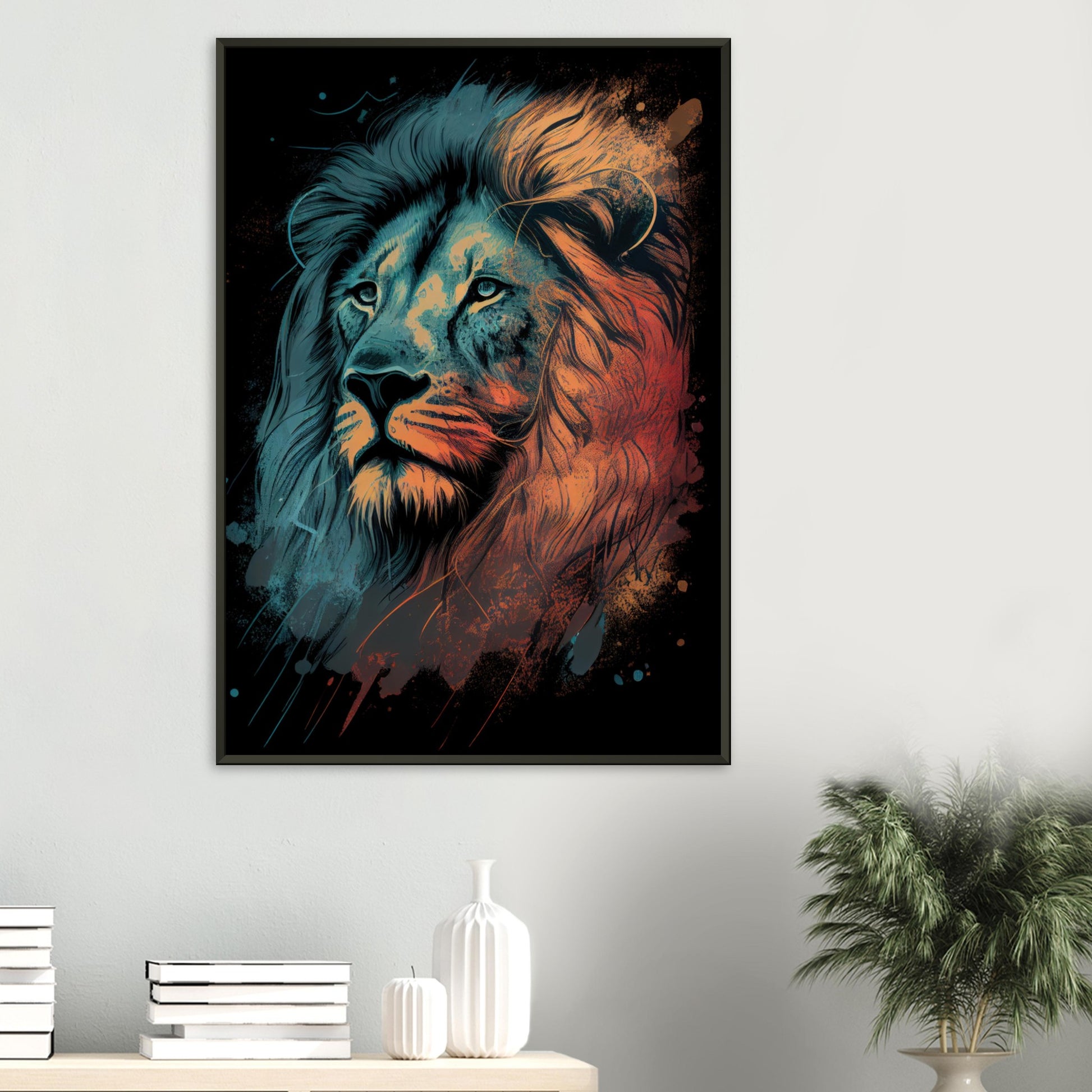 Eyes of the King, Poster mit Alurahmen - Stiersbeste
