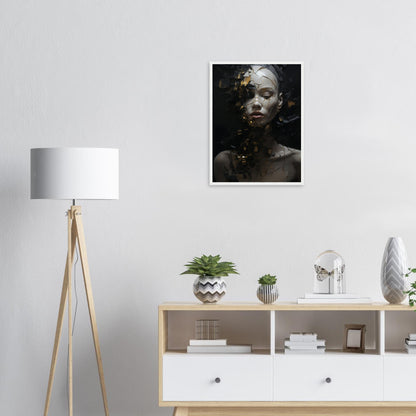 Fragmentiert, Poster mit Holzrahmen - Stiers Beste