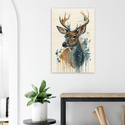 Lebendige Wildvisionen, Holzdruck - Stiersbeste