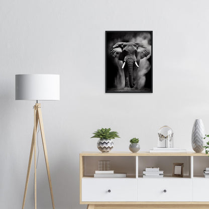 Die Essenz des Elefanten, Poster mit Holzrahmen - Stiersbeste
