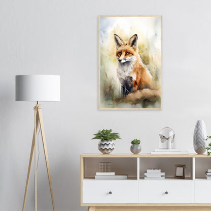 Die Wildnis im Blick, Poster mit Holzrahmen - Stiersbeste