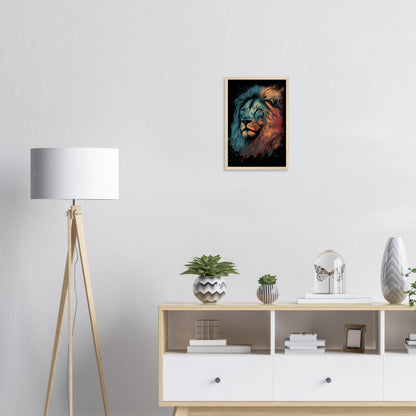 Eyes of the King, Poster mit Holzrahmen - Stiersbeste