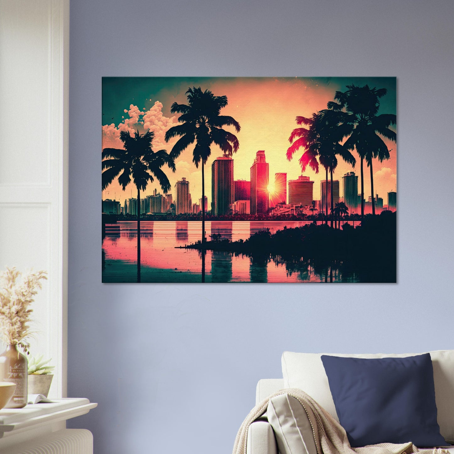 Miami Sunset, Leinwanddruck - Stiersbeste