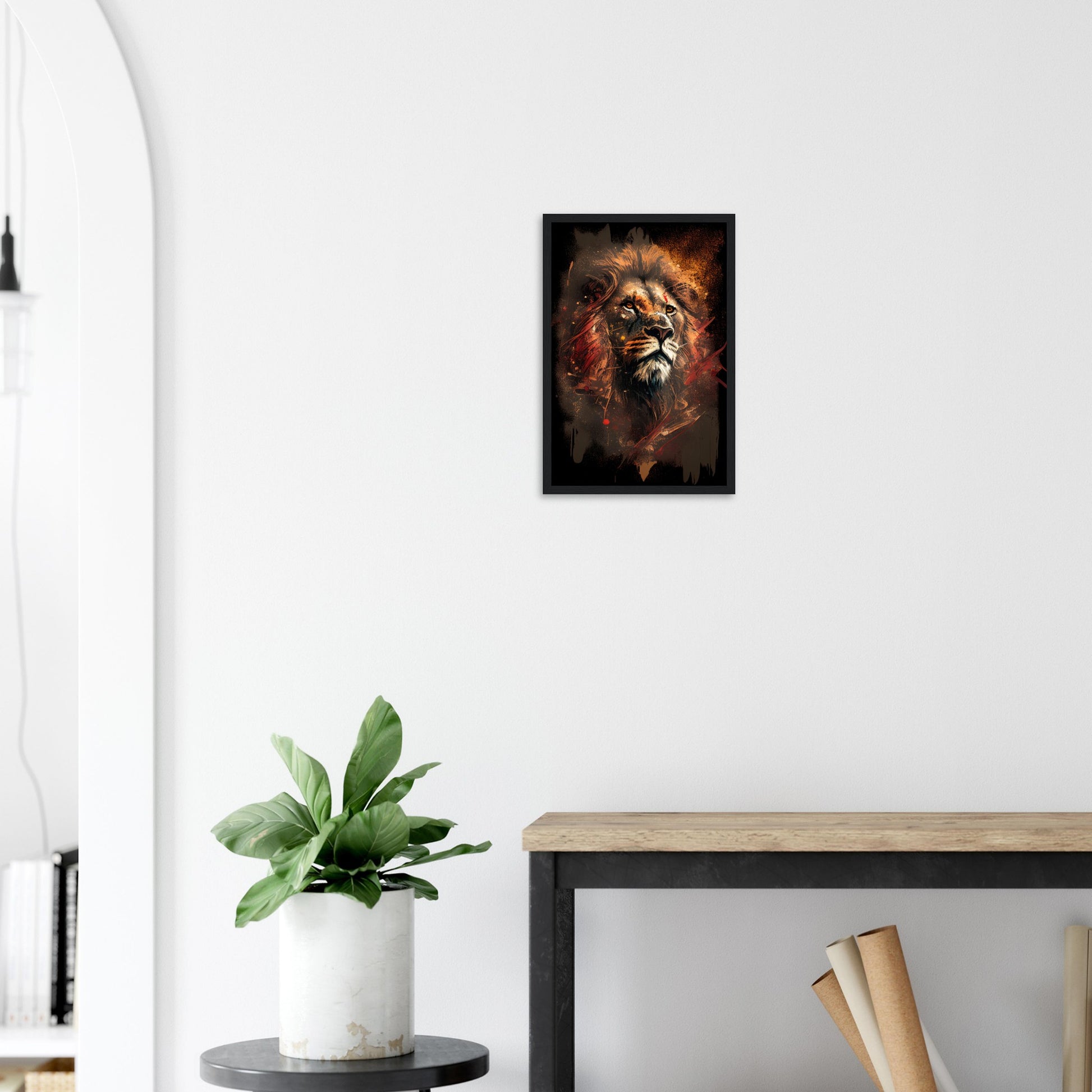 Majestätischer Blick, Poster mit Holzrahmen - Stiersbeste