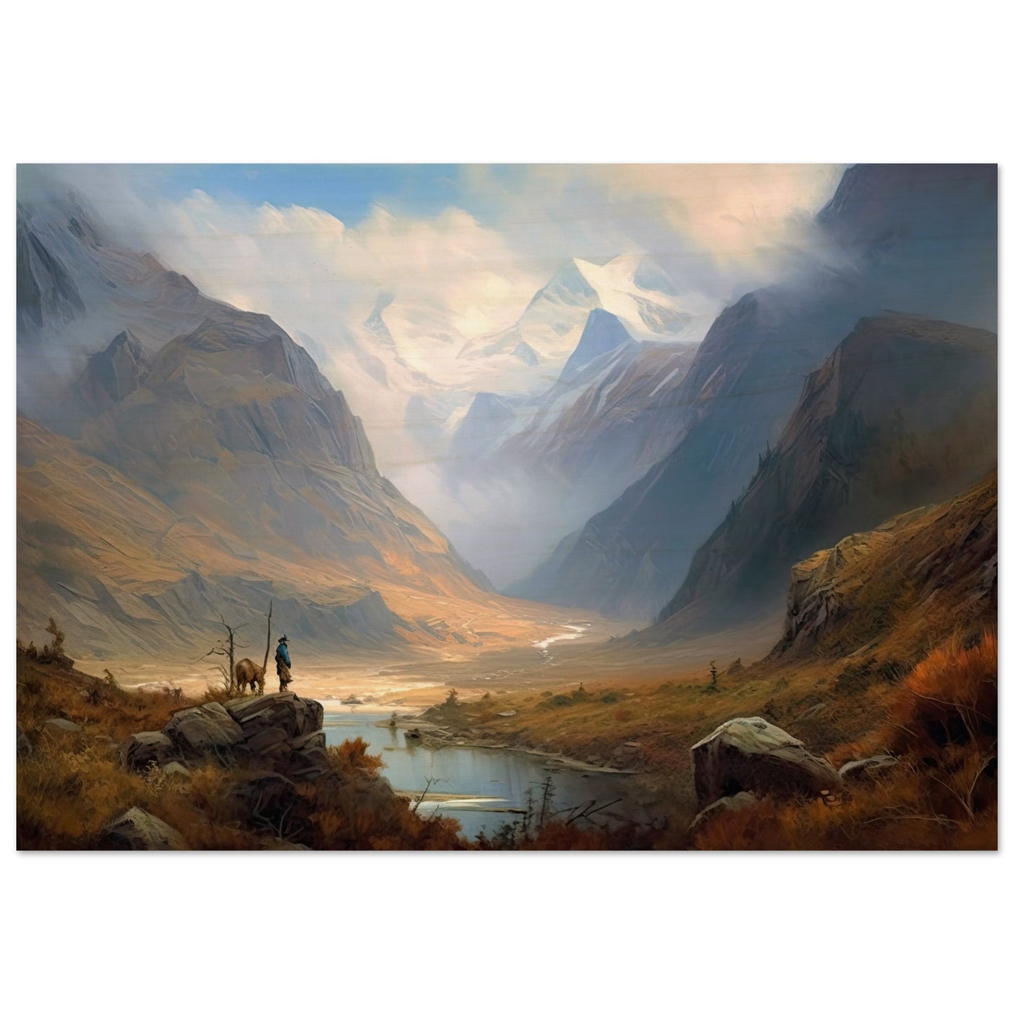 Mongolische Abenteuer, Holzdruck - Stiersbeste