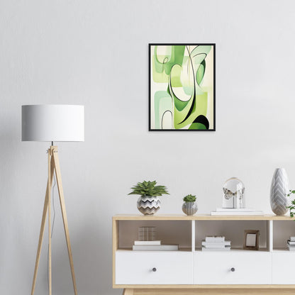 Grüne Symphonie, Poster mit Holzrahmen - Stiers Beste