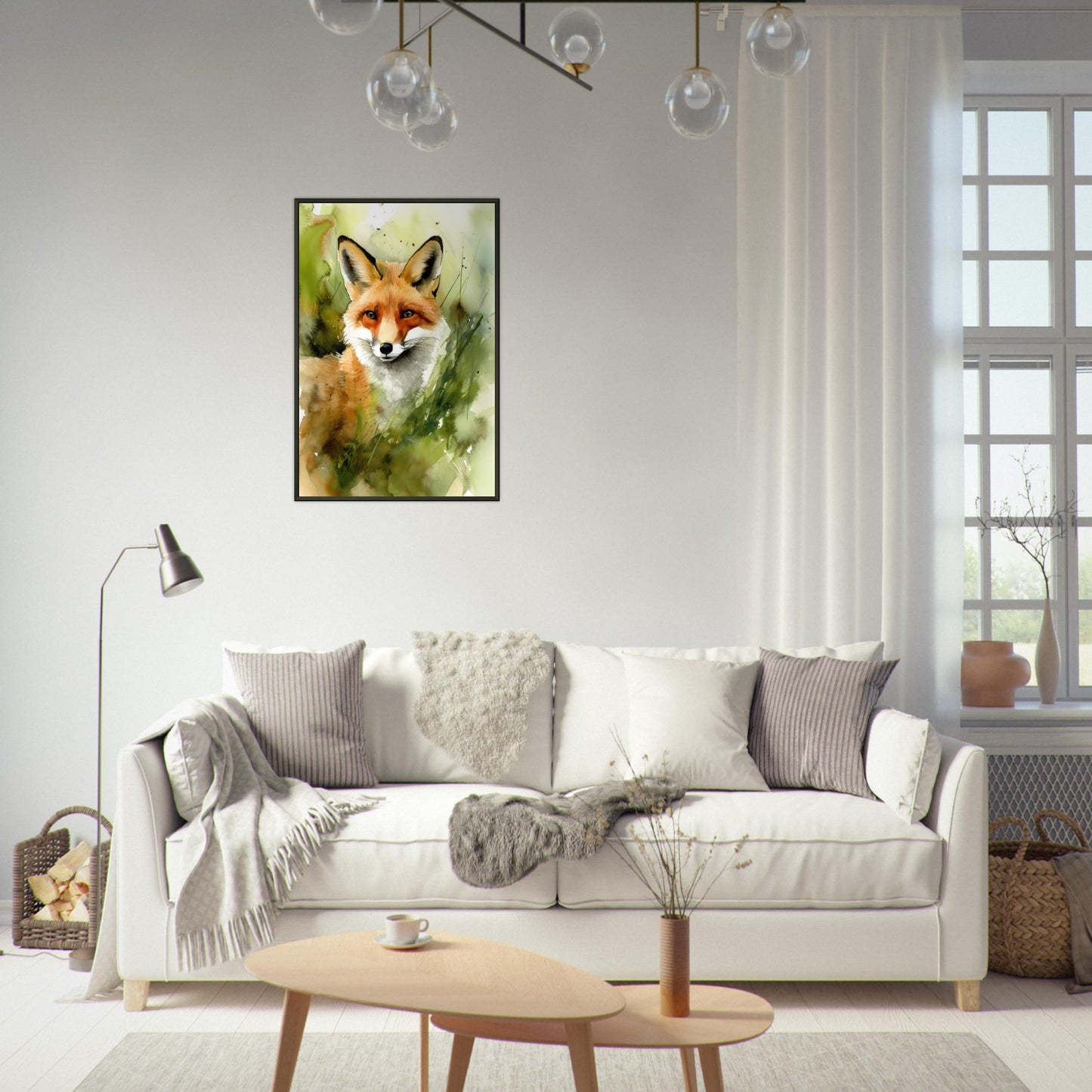 In den Augen des Fuchses, Poster mit Alurahmen - Stiersbeste