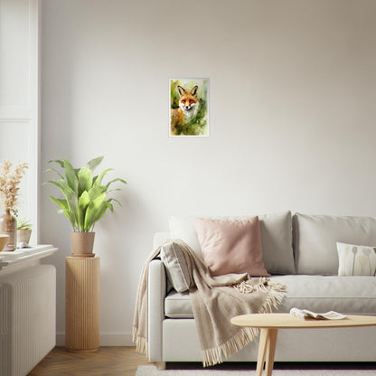 In den Augen des Fuchses, Poster mit Holzrahmen - Stiersbeste