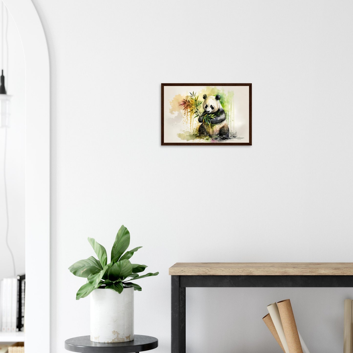 Panda Paradies, Poster mit Holzrahmen - Stiersbeste