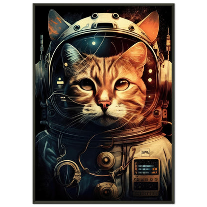 Space Cat, Poster mit Alurahmen - Stiersbeste