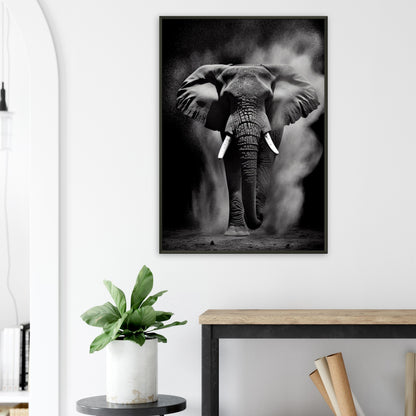Die Essenz des Elefanten, Poster mit Alurahmen - Stiersbeste