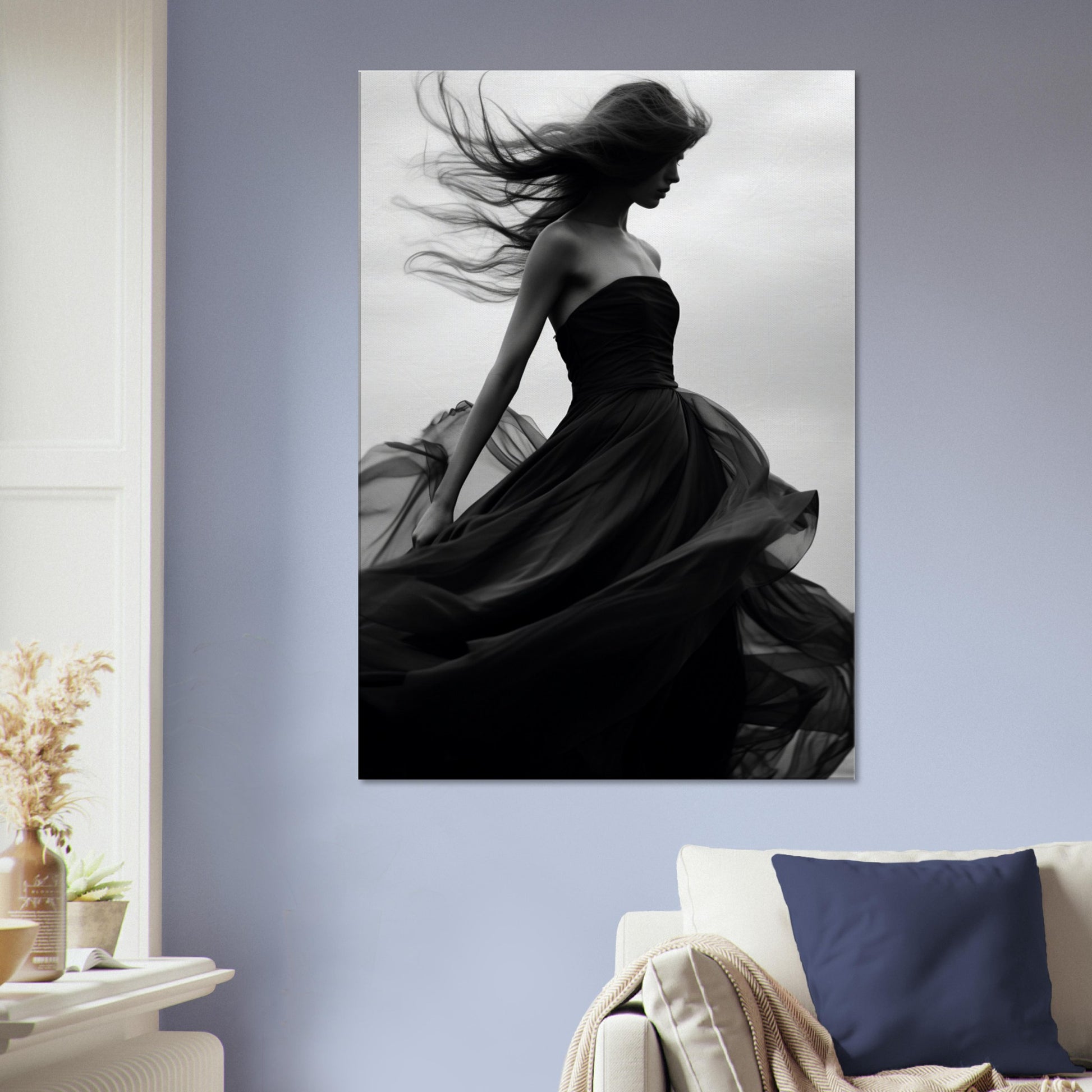 Eleganz im Wind, Leinwanddruck - Stiers Beste
