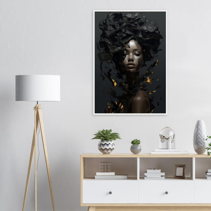 Dark Fragments, Poster mit Holzrahmen - Stiers Beste