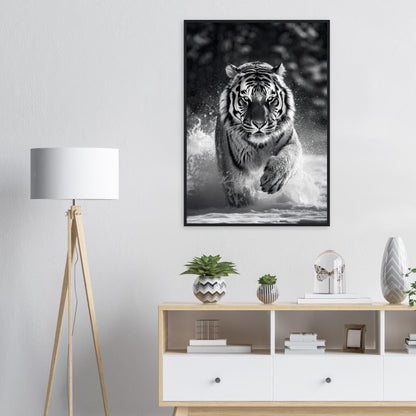 Eisige Wildnis, Poster mit Holzrahmen - Stiersbeste