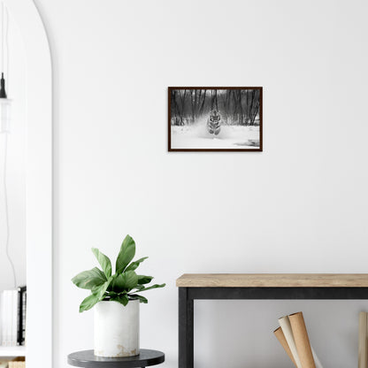 Die Jagd, Poster mit Holzrahmen - Stiersbeste