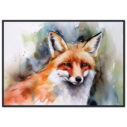 Magie des Fuchsgeistes, Poster mit Holzrahmen - Stiersbeste